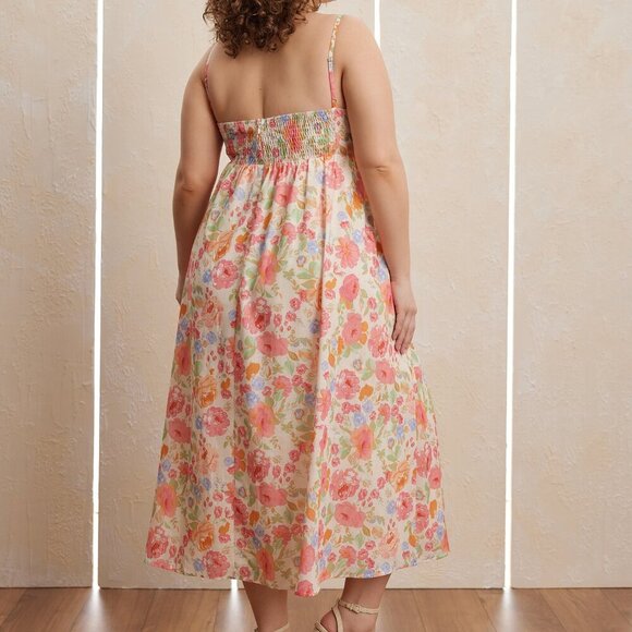 Calla Button Floral Maxi Dress - Picture 2 of 8